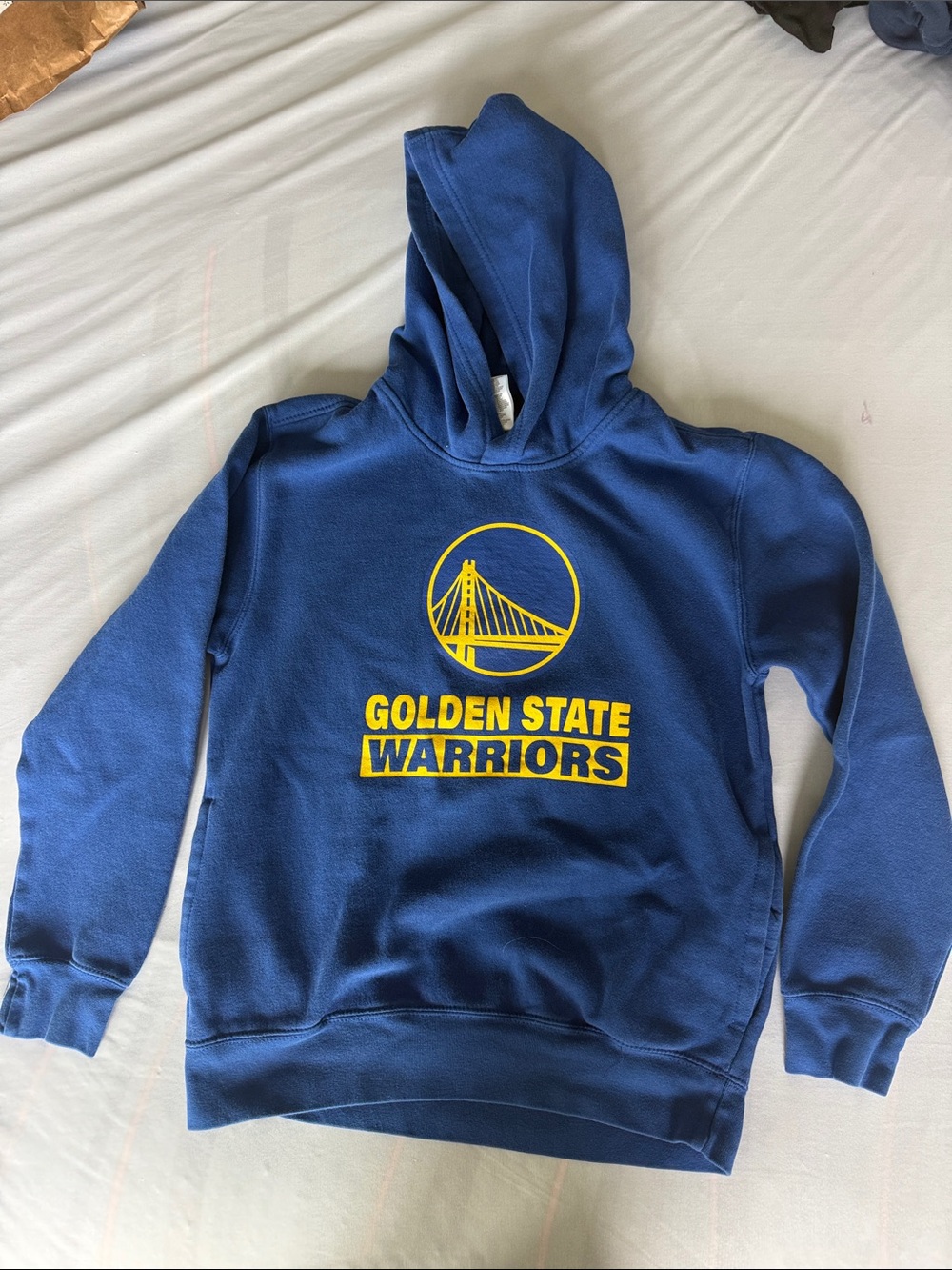 NBA Golden State Warriors Blue Hoodie with Yellow Logo
